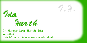 ida hurth business card